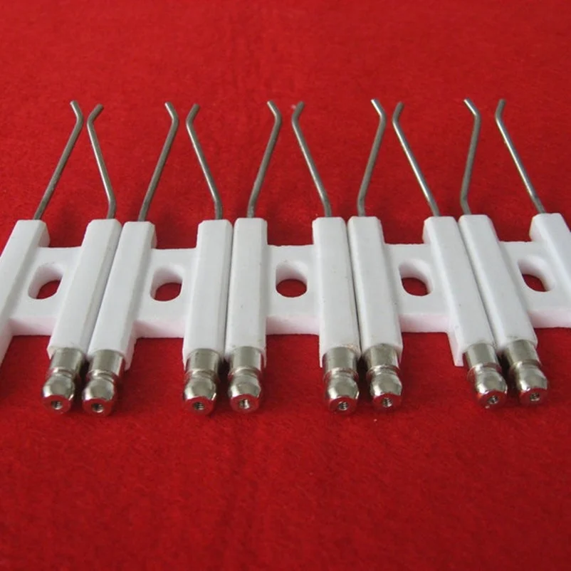 Good insulation glazed 95% alumina ceramic electrode ignitor for gas burner