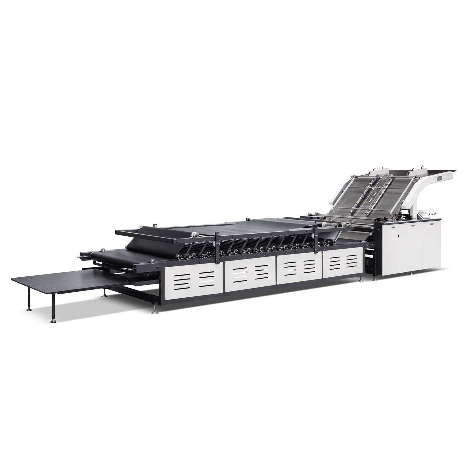Semi-automatic high feeding table corrugated paper laminating machine with manual feeding sheet