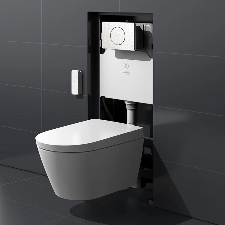 Европейская ванная комната HEGII, скрытая Крышка для ванной комнаты, автоматическая интеллектуальная настенная умная унитаза, унитаз с биде