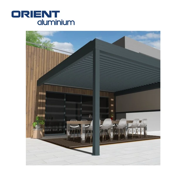ORIENT Pergola Aluminium Outdoor With Waterproof Enclosed Stand Sunroom House Metal Gazebo