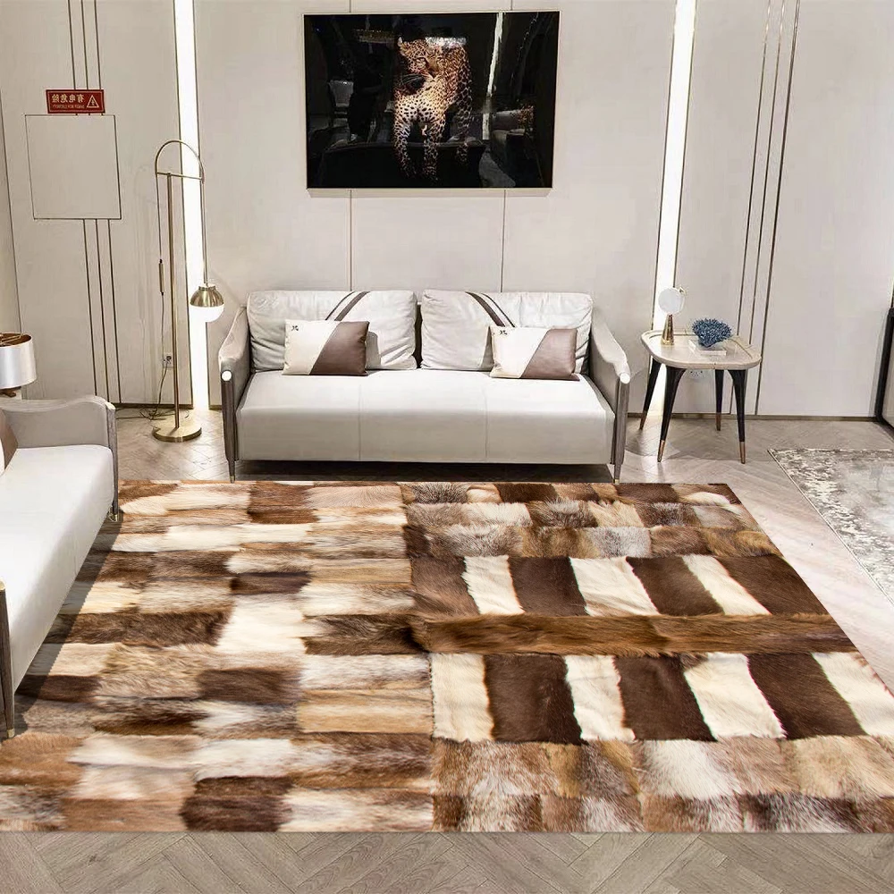 Custom center bohemian decor carpet living room carpets and rugs rectangular cowhide rug large tufted rugsfloor mat