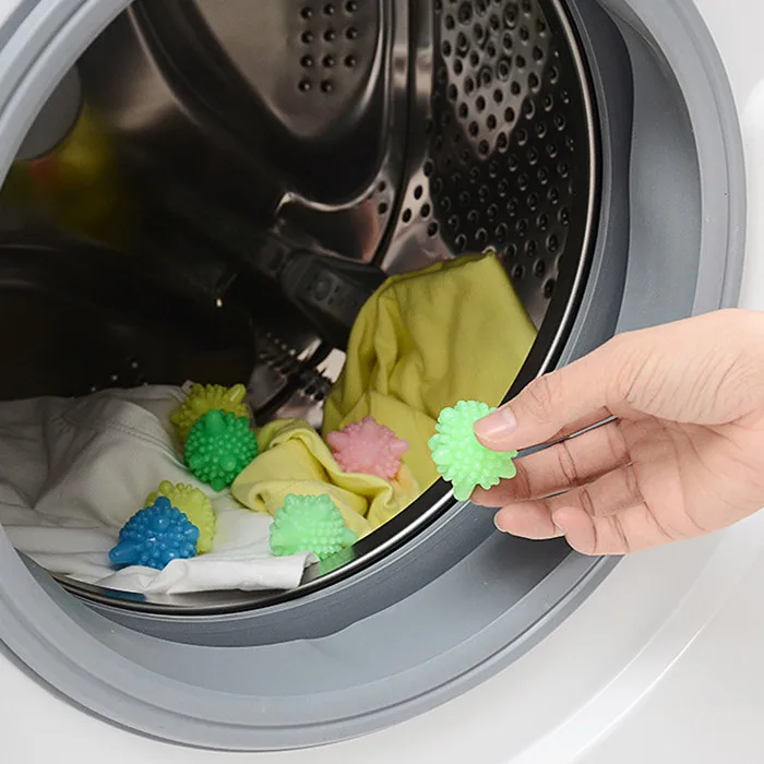 Ningbo Home accessories PVC Laundry Dryer Balls Solid Colorful Machine Washing Balls Reuse Anti-Winding Washing Balls
