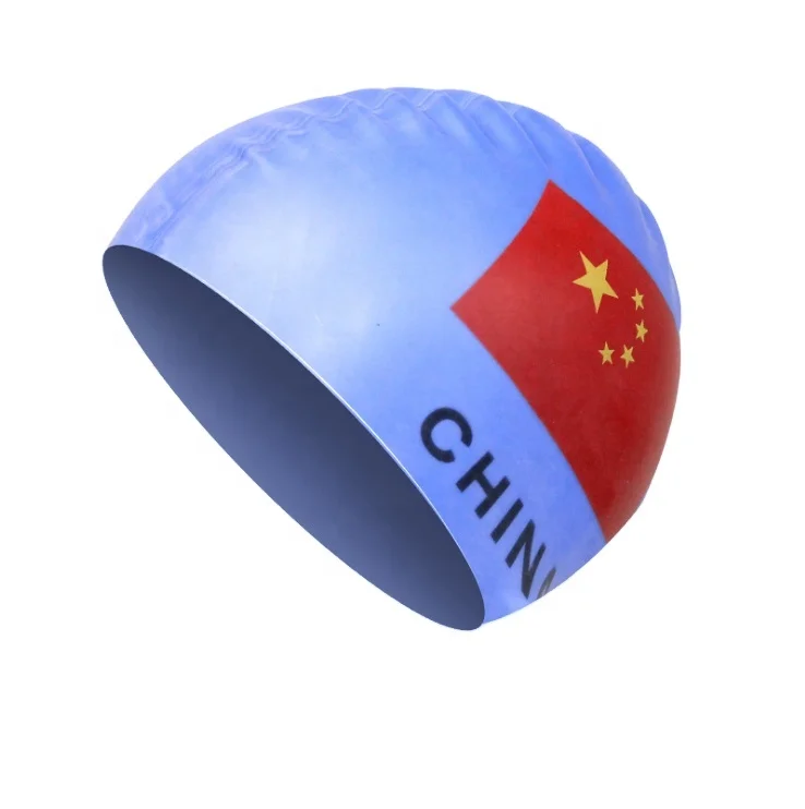 Wholesale Solid Color Flat Swimming Cap Elastic Turban Style Silicone Hat for Swim Pool & Seaside Water Sports