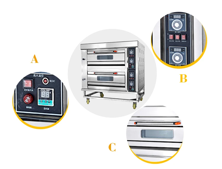 gasbaking equipment commercial  Deck Oven for Pizza 3 Deck 6 Trays