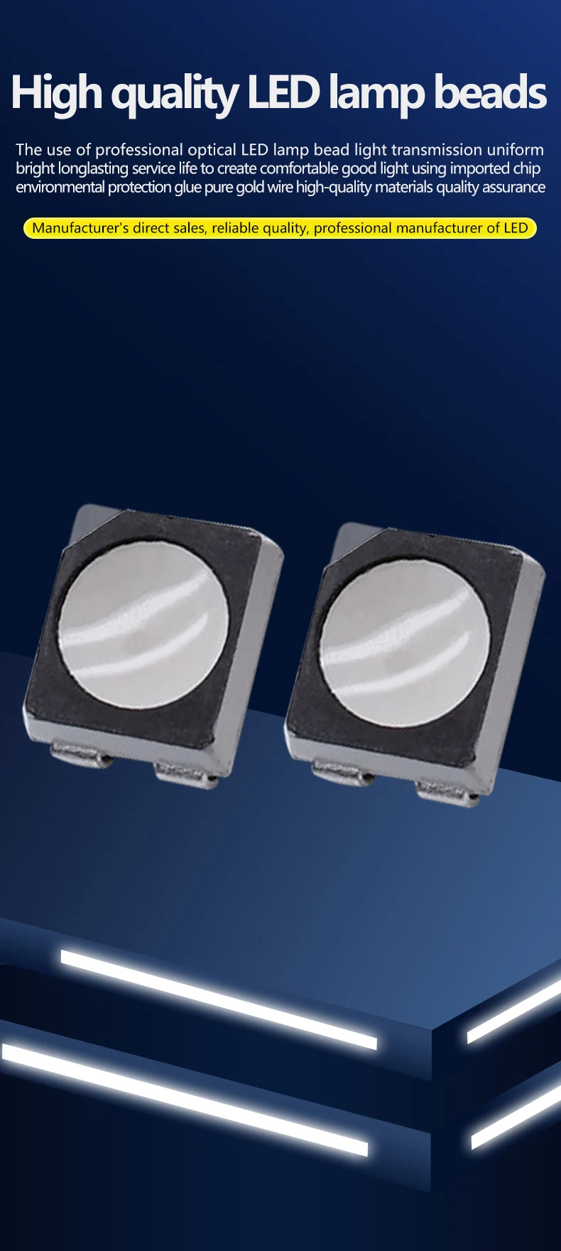 3528 RGB SMD LED Chip 0.2W for LED Strips 5mm Size Datasheet Included