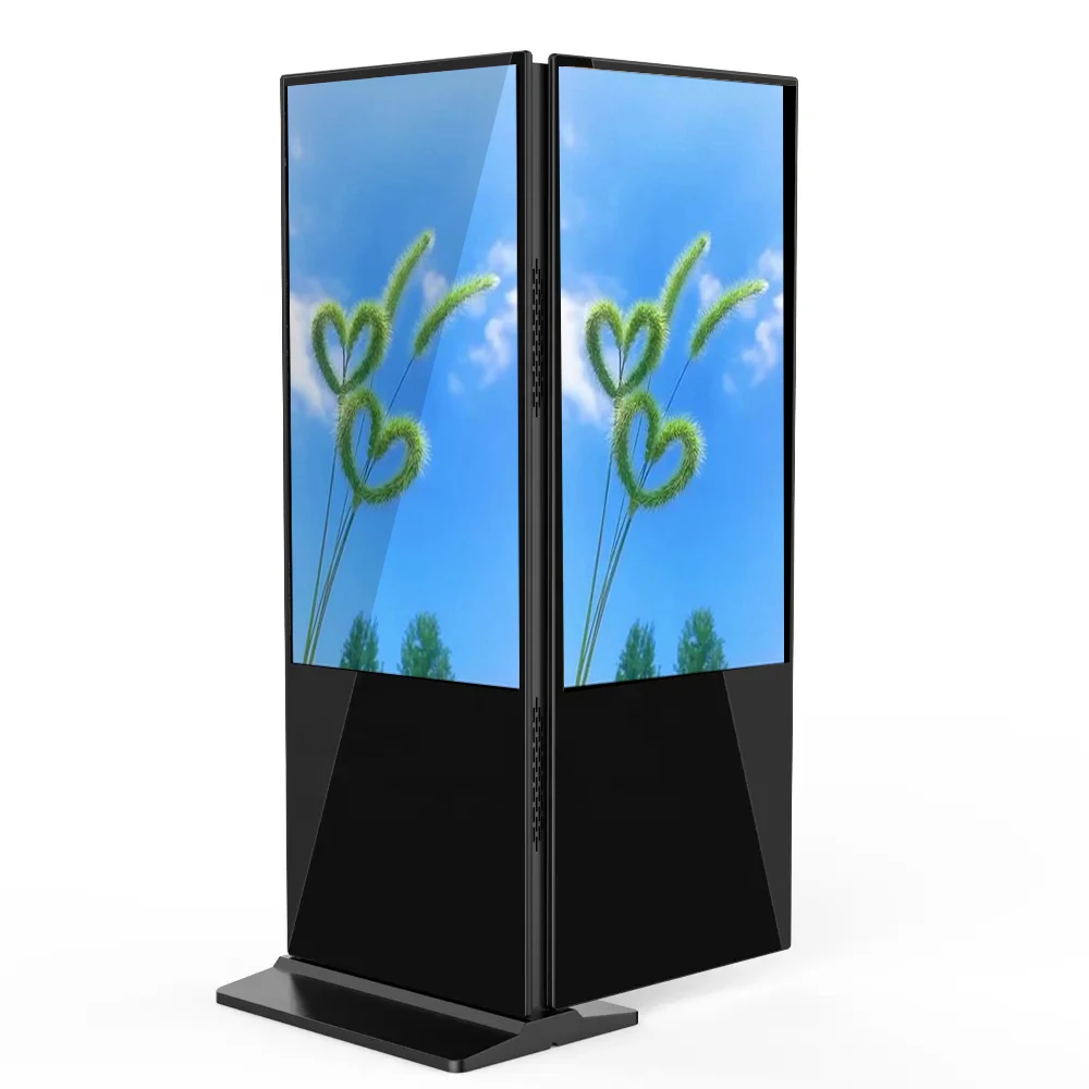 55 inch Indoor Dual sided Vertical Interactive Smart Screen Digital Display LCD Touch Screen Advertising Player