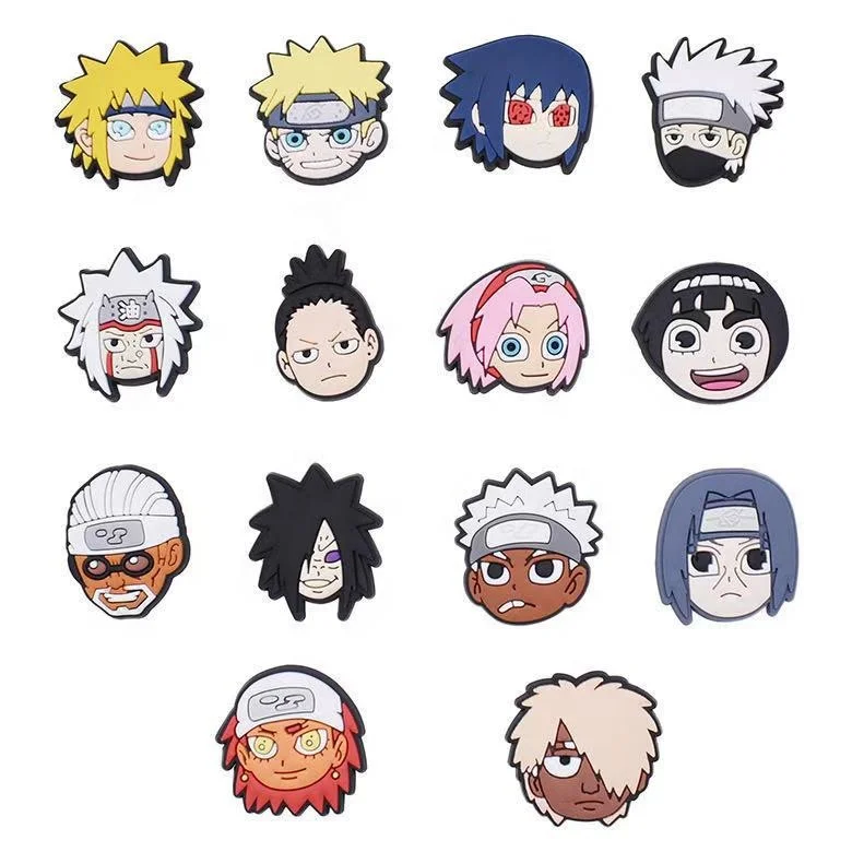 Подвески Naruto-Croc/подвески для обуви/подвески в наличии небольшой минимальный заказ аксессуары Мультяшные подвески сандалий