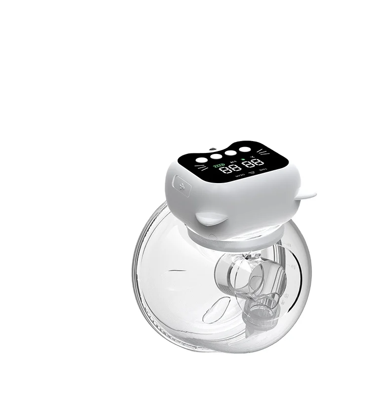 OEM Factory Wearable Synchornized Duo Breast Pump with Remote Control  Silicone Breast Milk Low Noise  Feeding Pump