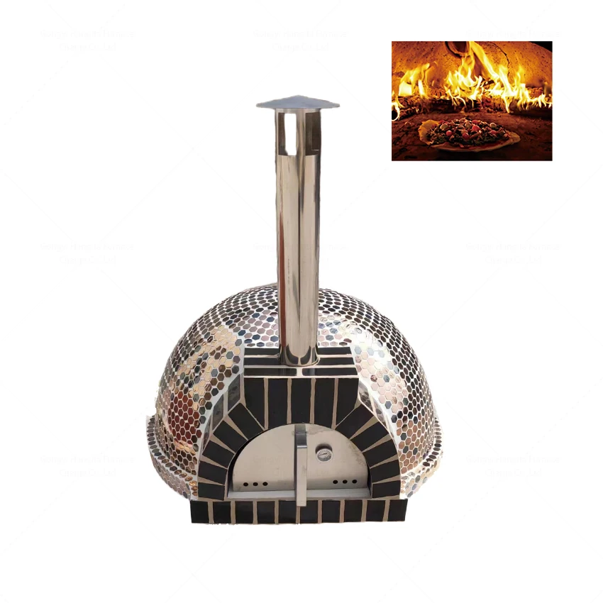 chineses brick outdoor portable stone pizza clay oven portable wood fire pizza clay stone wooden oven