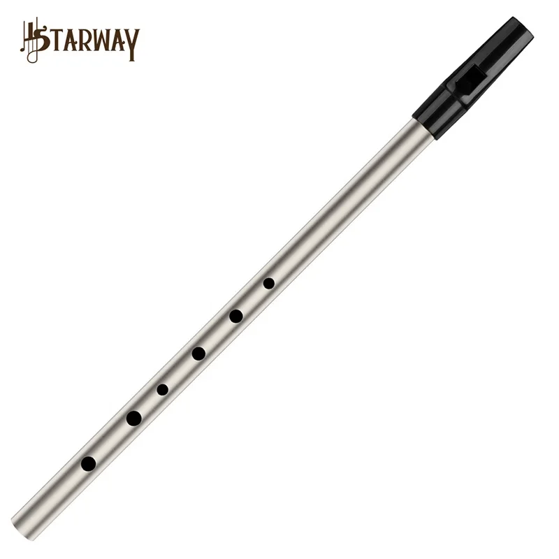 Metal Flute 6 Holes C D Key Flute Irish Whistle Musical Instrument  Aluminum Alloy Whistle Flute