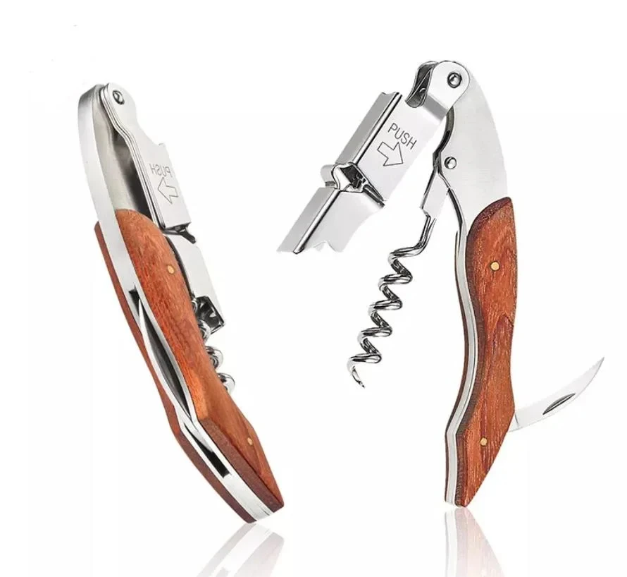Wholesale Waiters Corkscrew Premium Rose wood Opener Corkscrew with Custom Logo