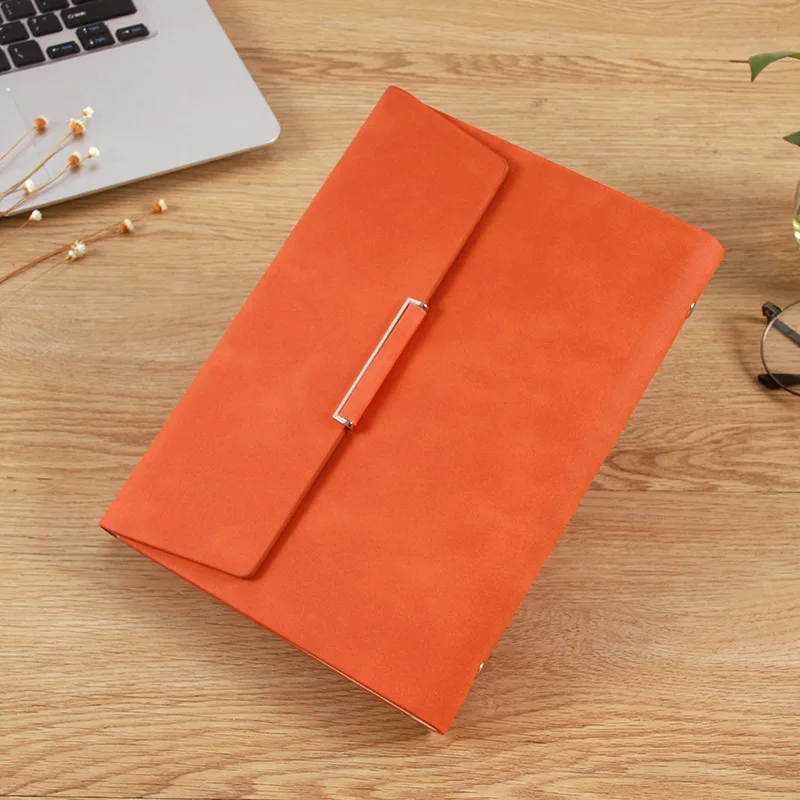 A5 Soft Leather Notebook Customized Supplier Multifunctional Notepad Leather Three Fold Loose Leaf Notebook Set Customized