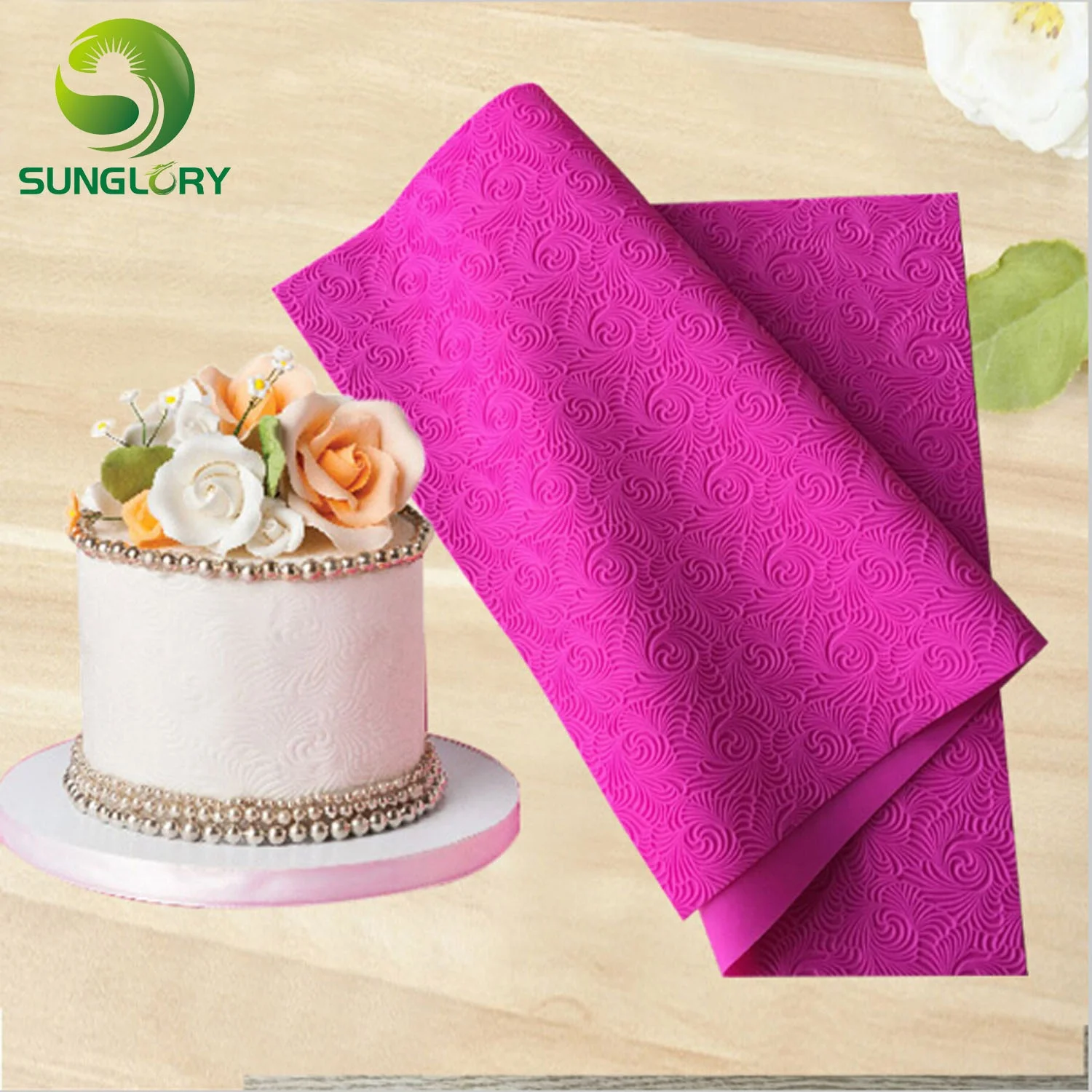 Wedding Impression Spiricle Silicone Lace Mat Border Baking Fondant 3D Mold To Decorate Cakes Lace Mold Cake Decorating Tools