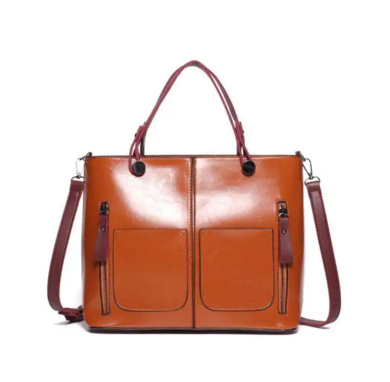 Women Tote Bag Supplier Custom PU Leather Ladies Female Fashion Luxury Shoulder Handbags For Women