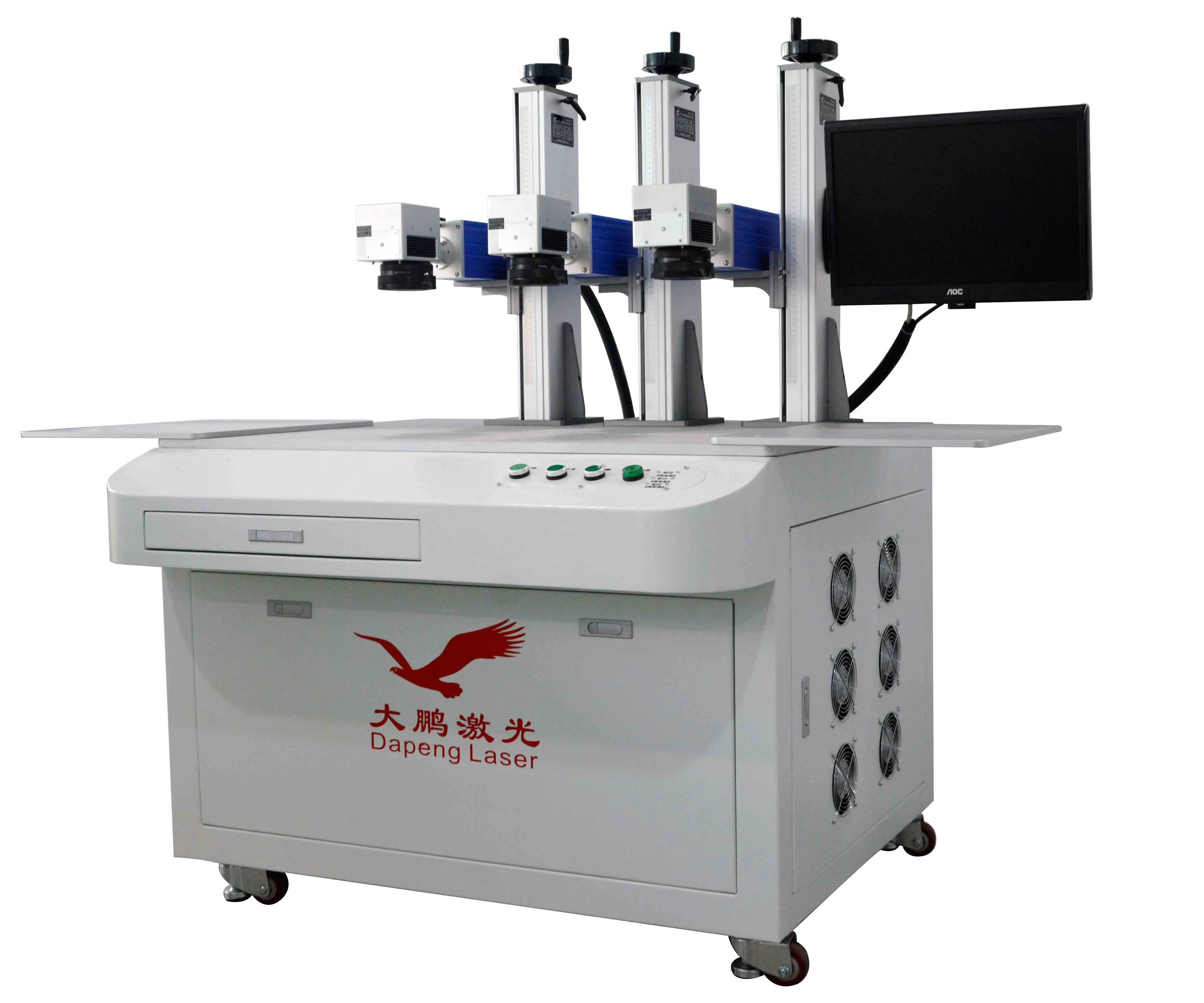Desktop Fiber Laser Engraving Machine for Metal Three Head Laser Marking Machine