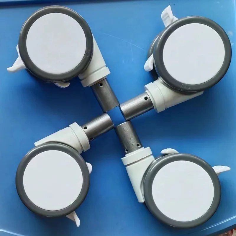 Nursing bed operating table accessories Silent wheel 5 inch caster insert rod double universal wheel Medical bed 125mm wheels