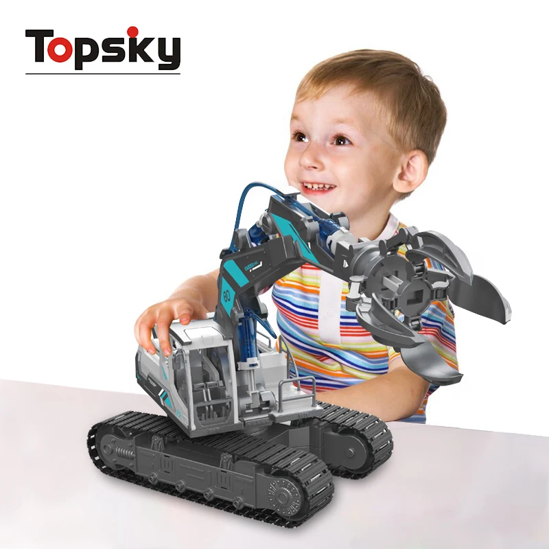 Creative Hydraulic Power Grab Set Hydraulic Construction Machine DIY Assembling Toy Truck Educational Toys for Kids