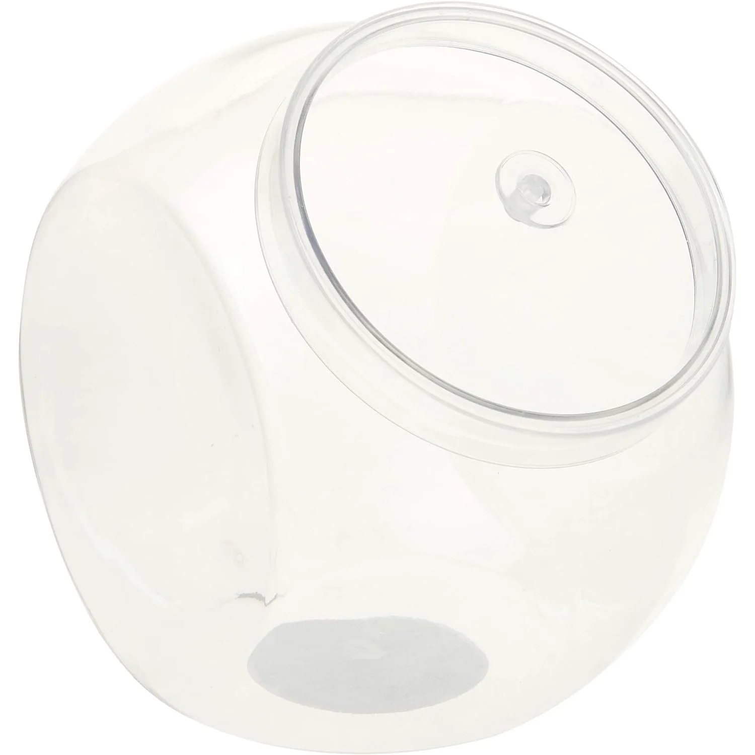 80oz Acrylic Coffee Pods Jar Round Food Storage Container Jars Clear Slanted Plastic Candy Cookie Jar with lid