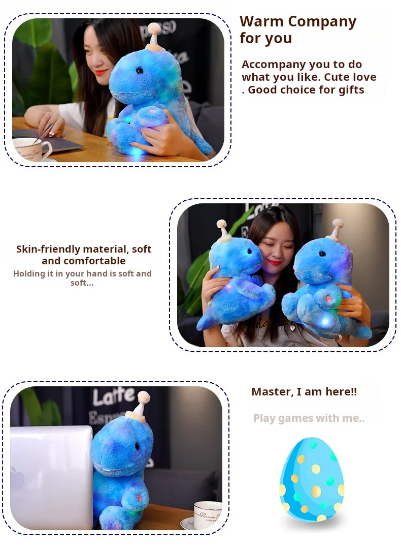 Fast Shipping Blue 32cm Short Fleece High Quality Custom Dragon Plushie Small Stuffed Animal Soft Plush Toys for Kids