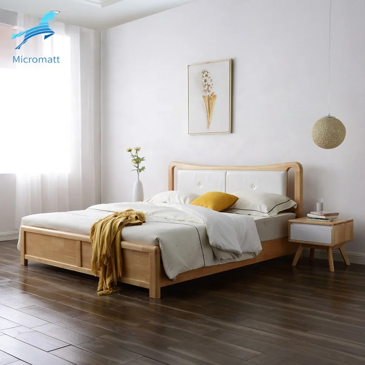 Bed Set Frame Double Queen Size Modern Luxury Wood Bedroom Furniture