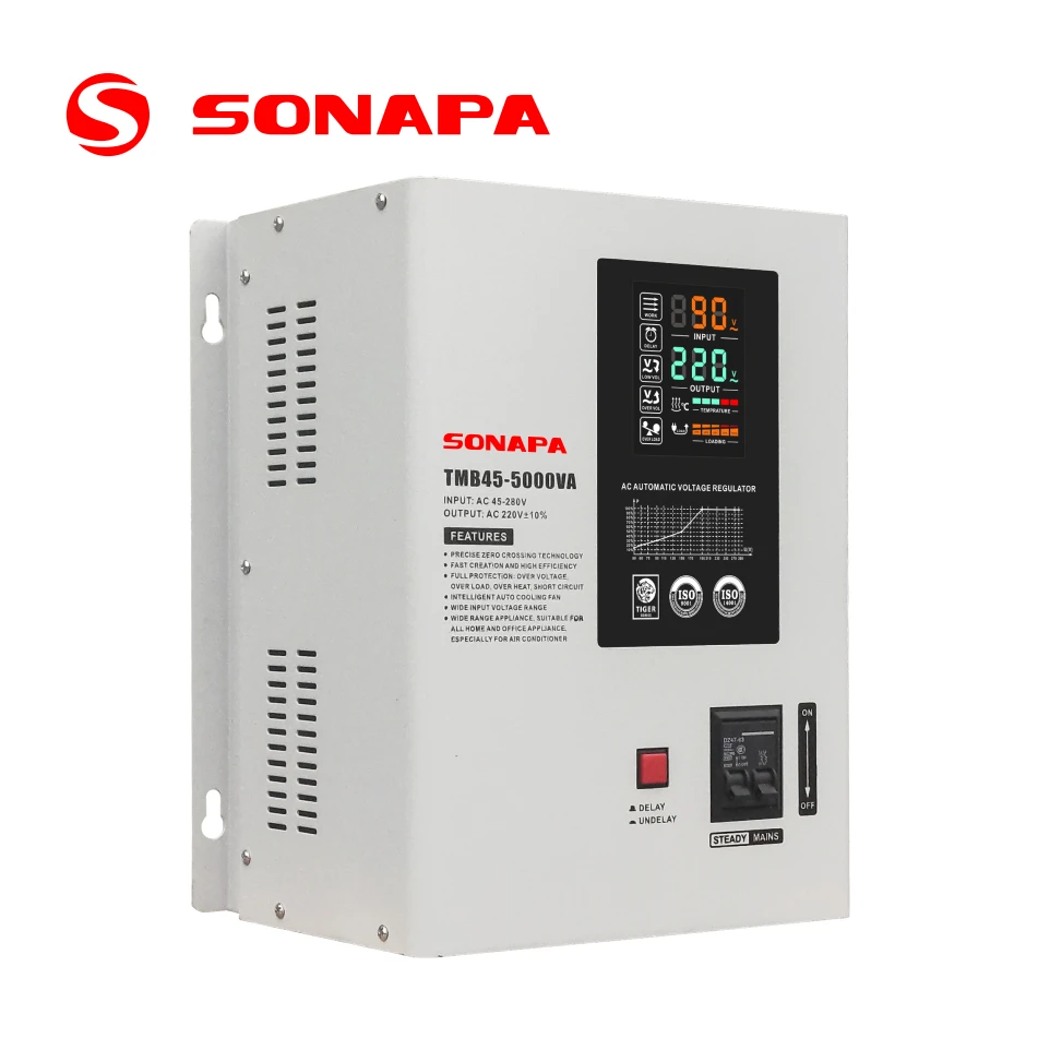 DVR90-10KVA AVR Wall-mounted Single phase relay control ac automatic voltage regulator/stabilizer 220V