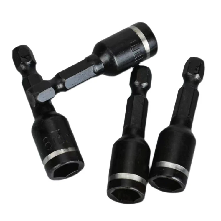 Black Surface Metric & Imperial Socket Bit Holder 5-19mm Magnetic Nut Setters Bit Driver Rod Holder