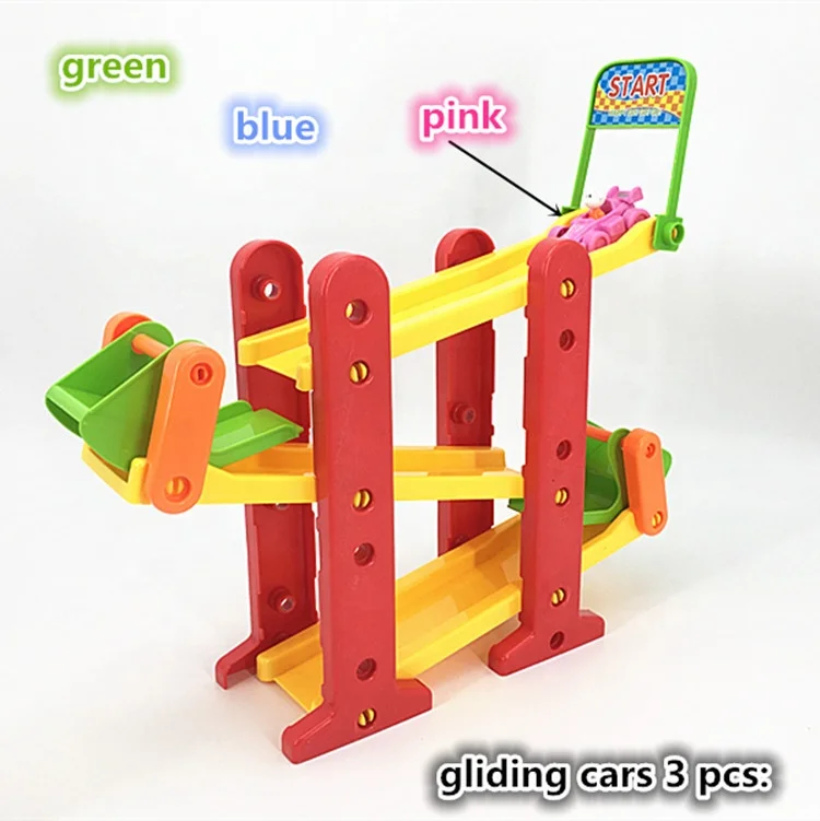 
Latest baby Slide Slot Railway Toy Car With Road Signs 