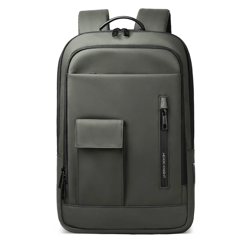 HEROIC KNIGHT backpack green laptop backpack with usb business travel backpack quality laptop bag mac book air 15.6inch laptop