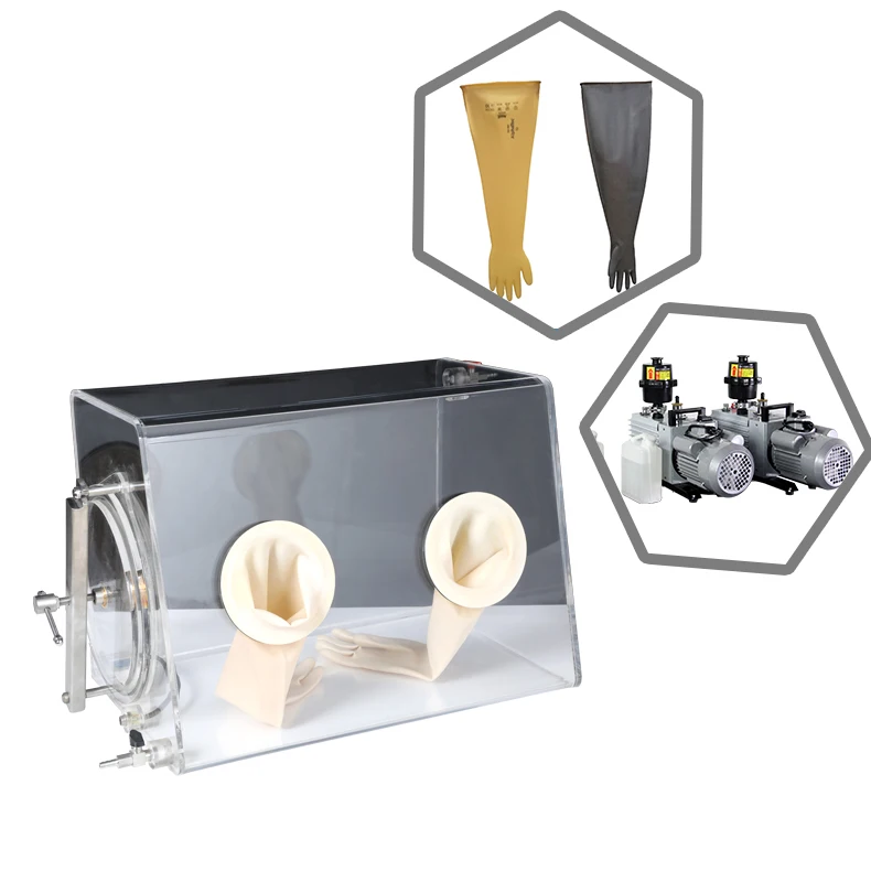 700*450*500 mm Small Size Durable Lab Isolation Chamber Box With Inert Gases Acrylic Glove-box