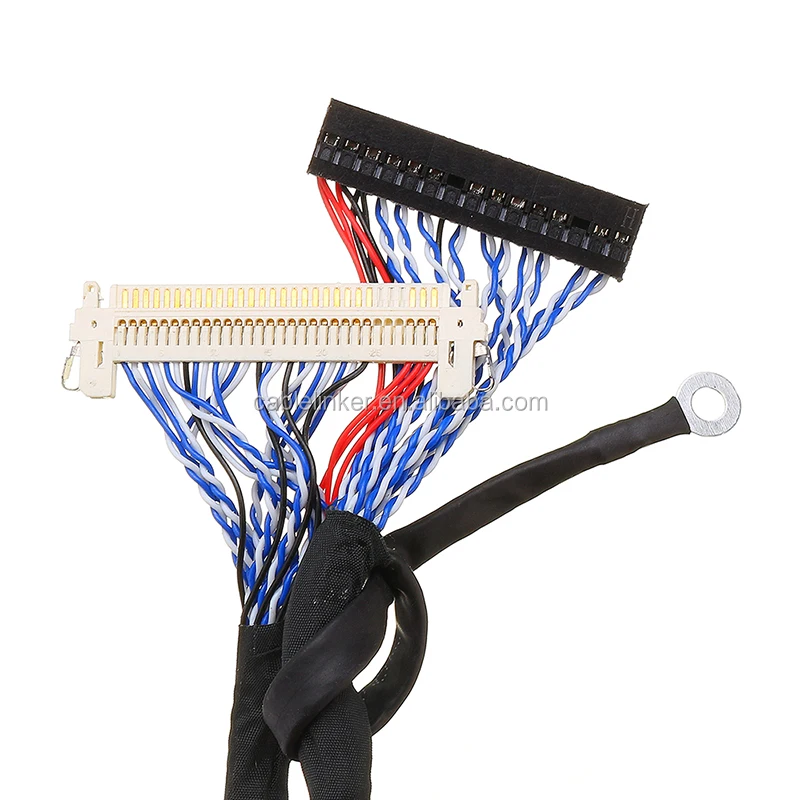 Custom Connector Soldering Laptop LCD LED IPEX Display Cable 20 24 36 40 41 50 51 Pin LVDS Cable For LCD Panel