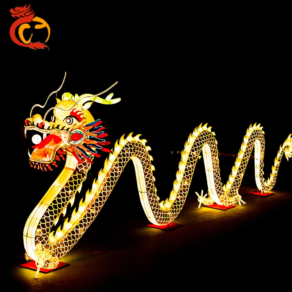 High Quality Chinese Outdoor Dragon Lantern Silk Festival Show For Sale