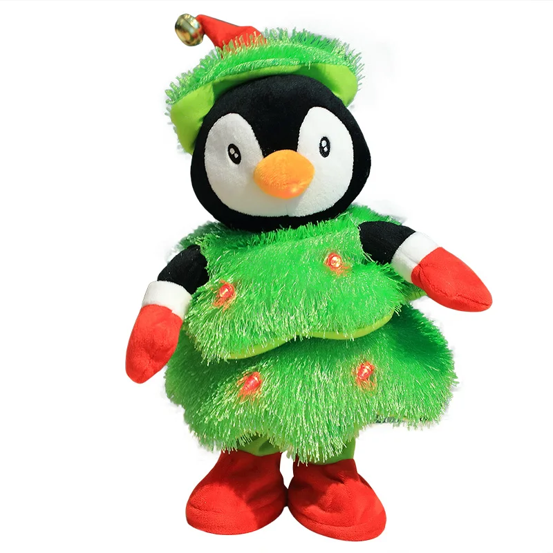Hot-selling Wholesale Popular Beautiful Fabric Dancing Plush Toys Kids Toy Gift Snowman Penguin Elk Super Soft Plush