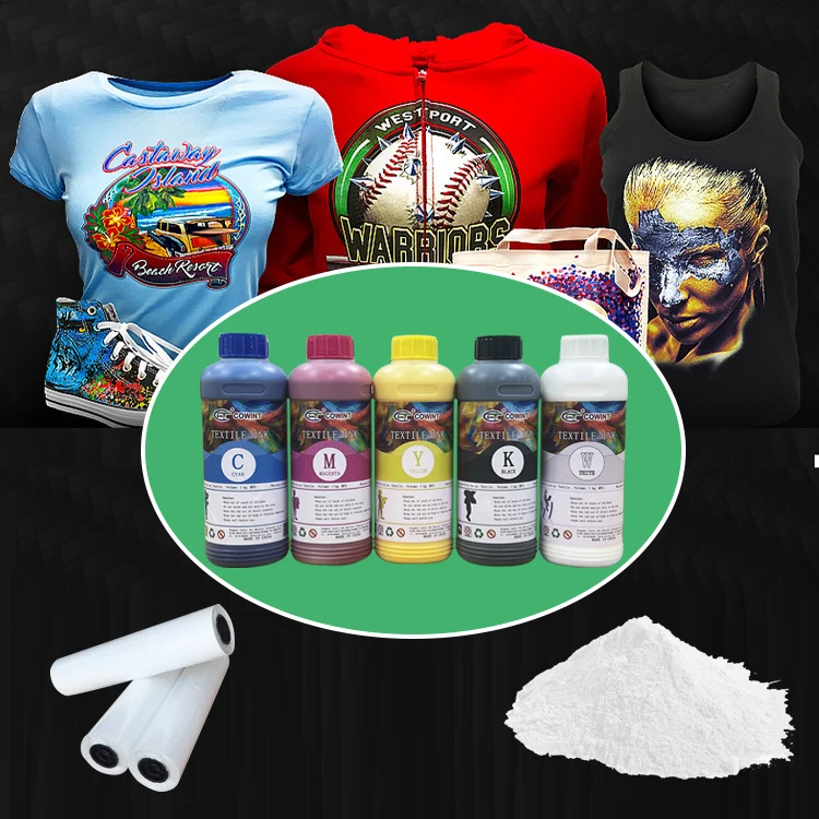 Best selling ink DTF Textile Printing Xp600 I1600 I3200 Multi-color DTF Pigment ink for T-shirt transfer printing