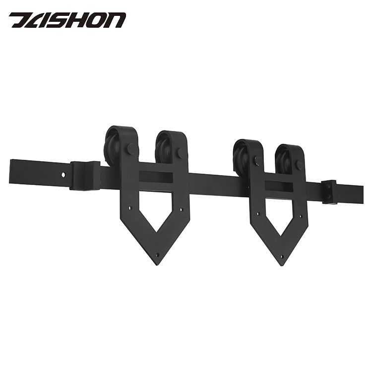 7.5FT Barn Wood Garage Sliding Door Gate Glide V Shape Hanger Door Rollers And Track Rail