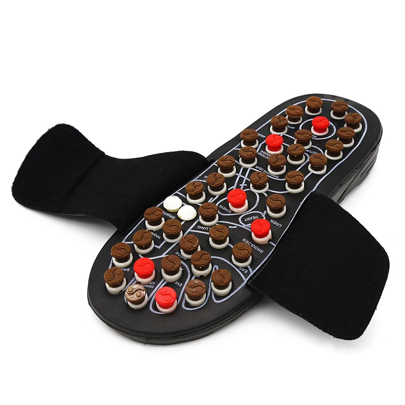 Foot Reflexology Acupuncture Therapy Massager Walk Stone Shoes Acupuncture Cobblestone Massageador Sandal Feet Massage Slippers