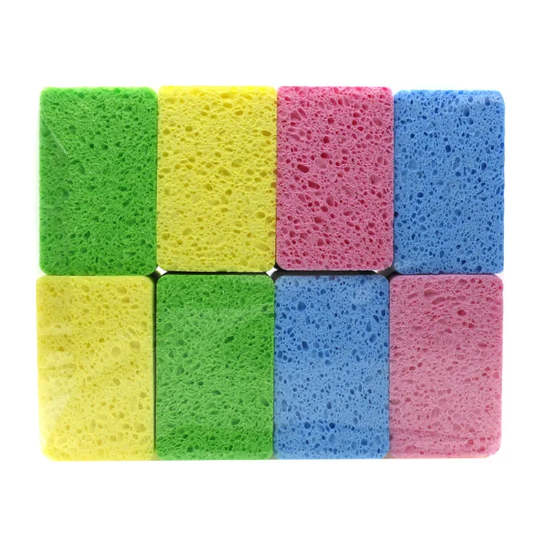 Customized Eco Friendly Compressed Cellulose Sponge Biodegradable Kitchen Dish Washing Cleaning Sponge