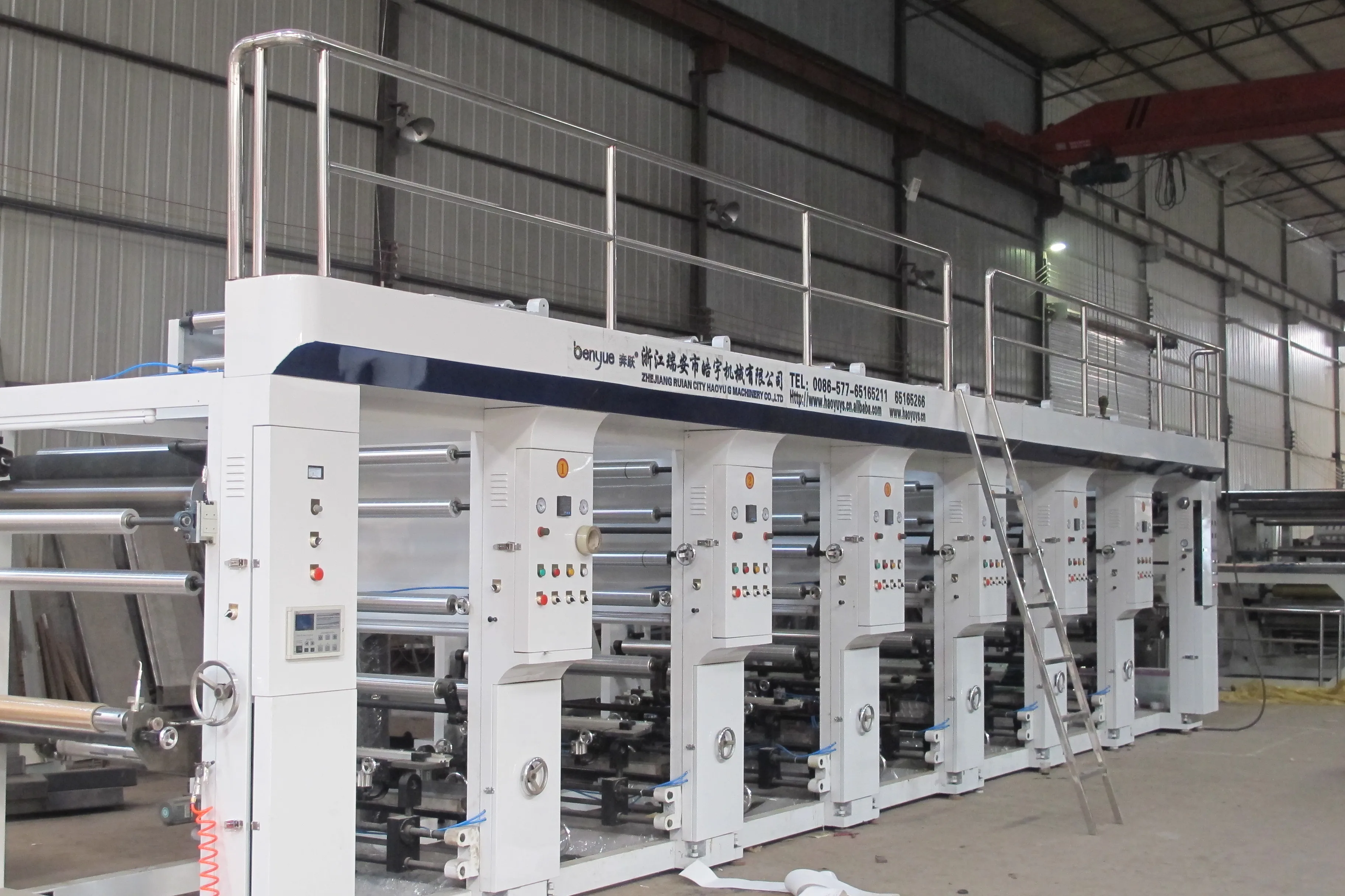 6color 8units computerized middle grade rotogravure printing machine