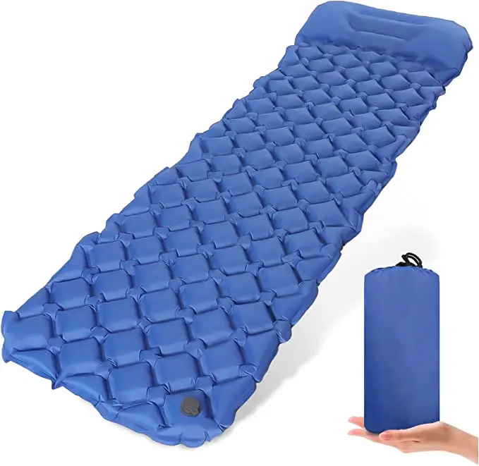 WOQI Custom  Air Mattress Spliceable Double Ultralight Outdoor Fold Inflatable Camping Air Mats Sleep Pad