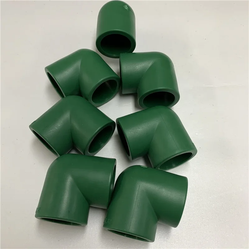 High quality customized 100% raw material 20mm to 160mm green color ppr pipe fitting