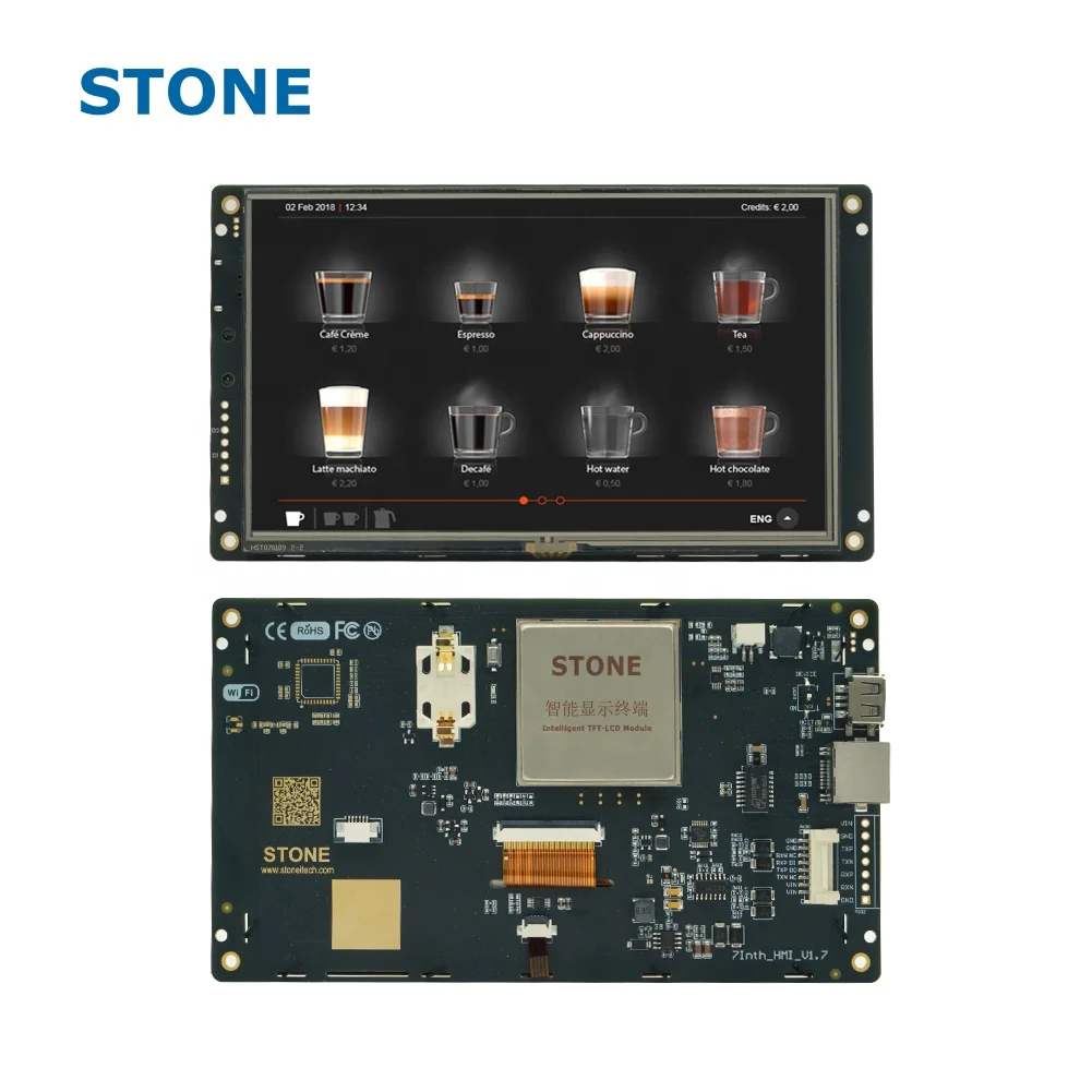 STONE 4.3 5 7 10.1 10.4 12.1 15.1 Inch Industrial Type Cortex A8 1Ghz RS232/RS422/RS485/TTL 256MB Memory TFT LCD Display Module