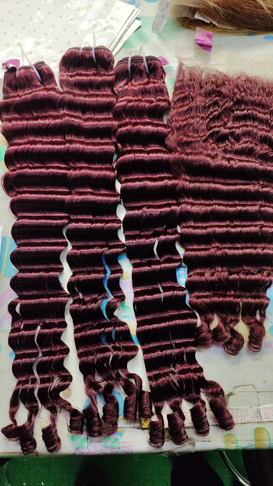 8 To 22 inches Funmi Hair High Quality SDD Bouncy Curls Hair Weaving For All Women,Colored Hair Bundles With Closure Frontal