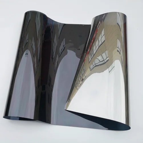 Индивидуальная устойчивая к царапинам черная Строительная Светоотражающая оконная пленка одностороннее видение для