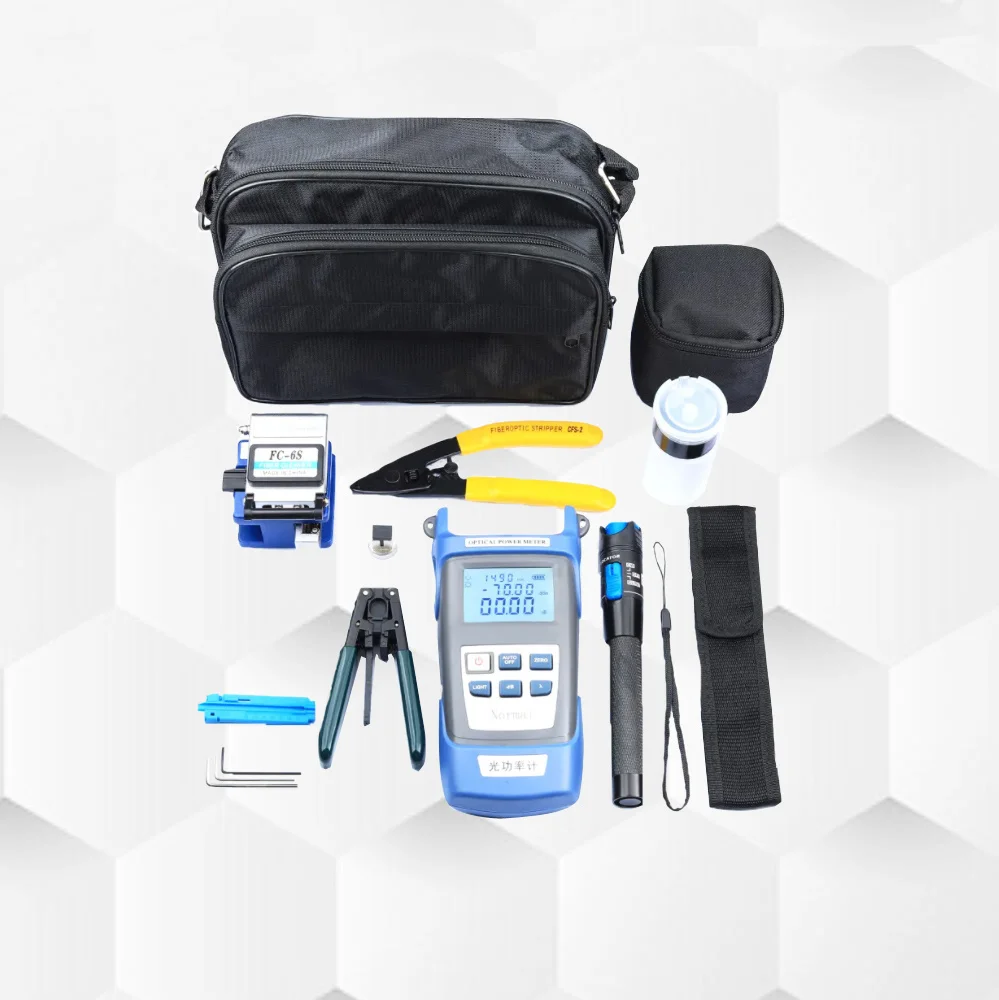 2022 new arrival fiber optic splicing tool kit fluke fiber tester kit with miller pliers cleavers fiber optic tools near me