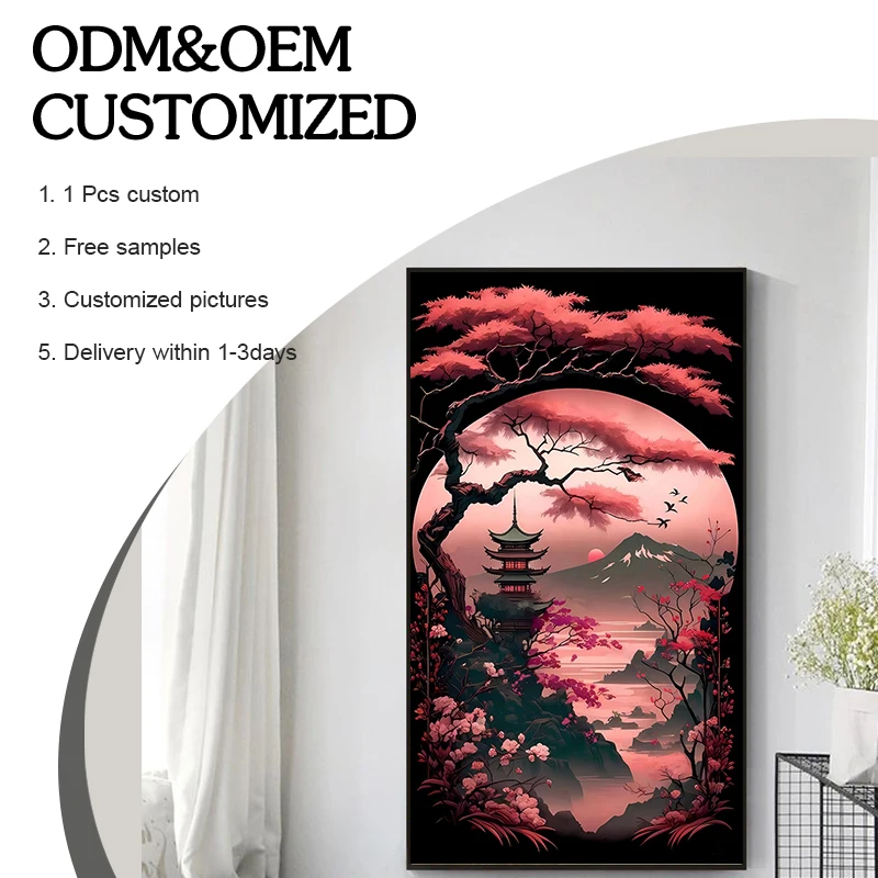 Customize Hot Sale New Digital Printing Art With Framed Nordic Wall Painting Canvas Painting Art For Wall Decor