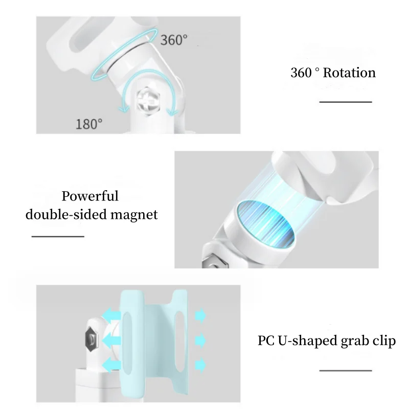 Customized Logo Two-speed Magnetic Holder Hand Light Nail Enhancement Lamp Nail Desk Lamp UV Gel Nail Dryer