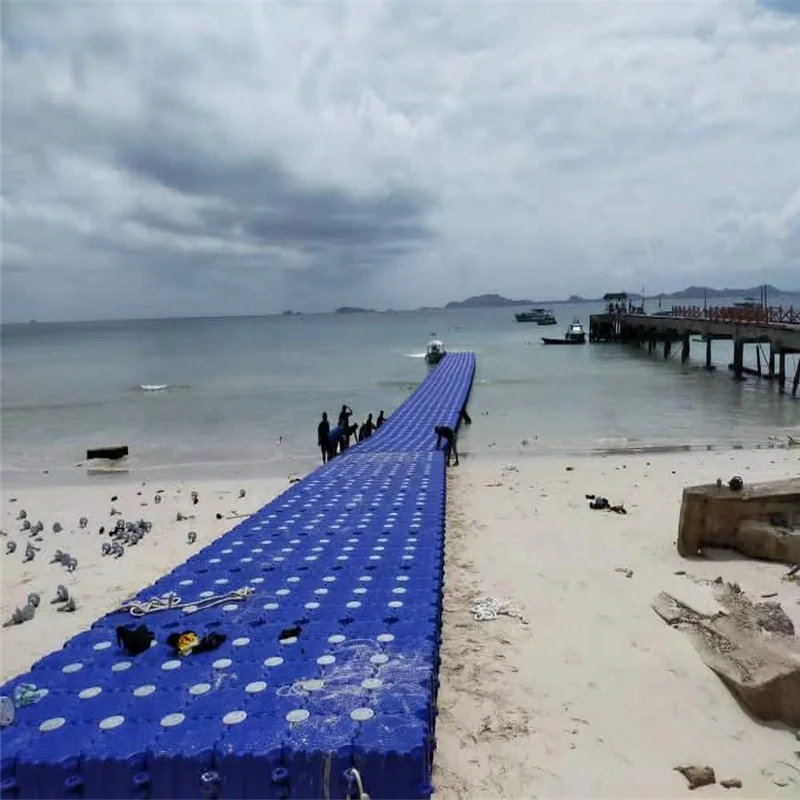 drive on dock with roller cubes for jet ski boat