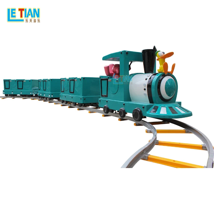 Cheap indoor playground kids paradise amusement park electric small rail trains with track for children