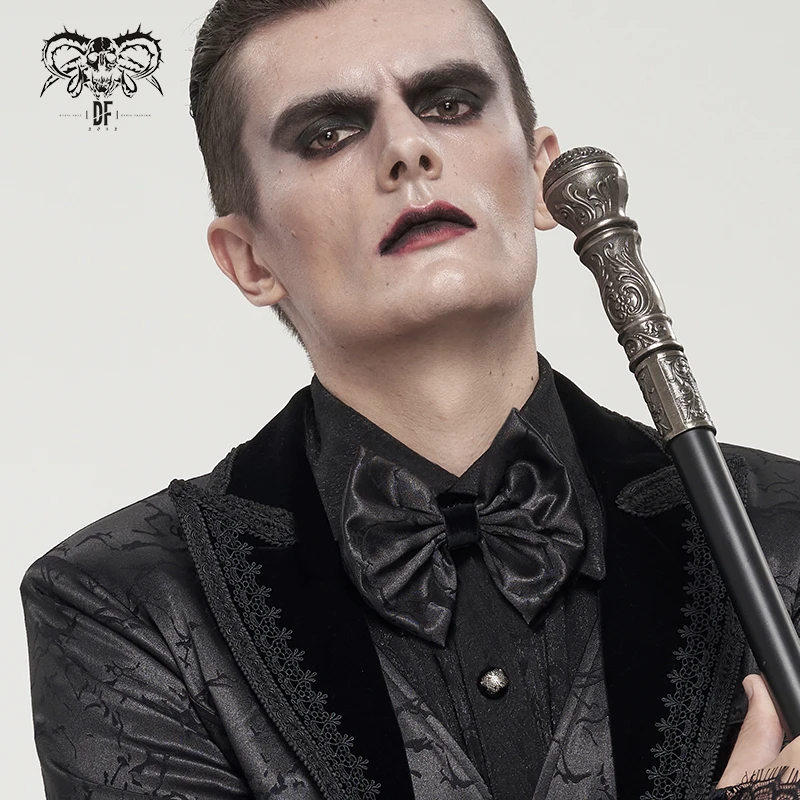 AS11001 Devil Fashion Clothes Accessory Gothic Pattern Wedding Bridegroom Black Men Bow Tie with