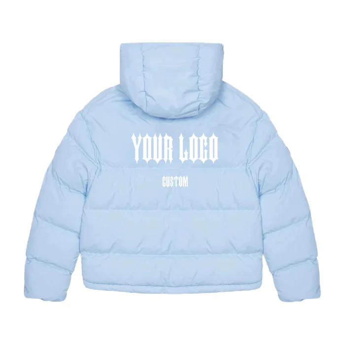Fashion Designer Custom Stitching Puffer Jacket For Men High Stand Up Collar Padded Crop Puffer Jacket