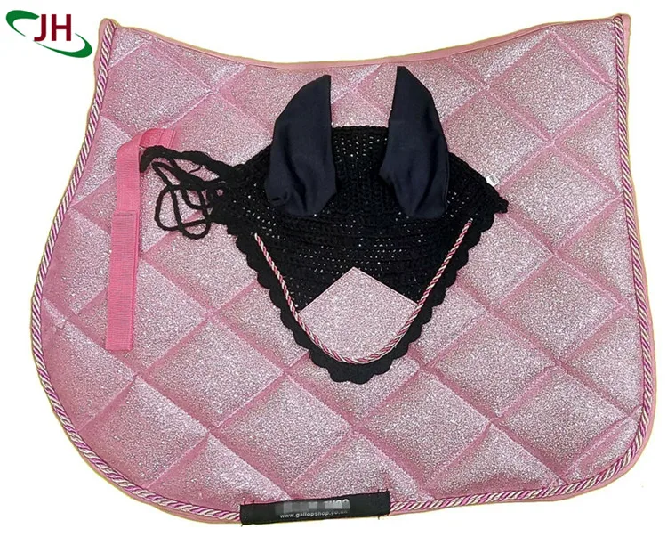China Factory Purple Custom Dressage Saddle Pad Pink Cloth